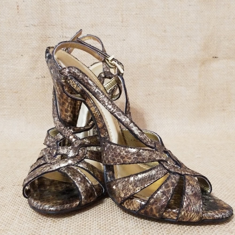 Gianni Bini gold strappy heels